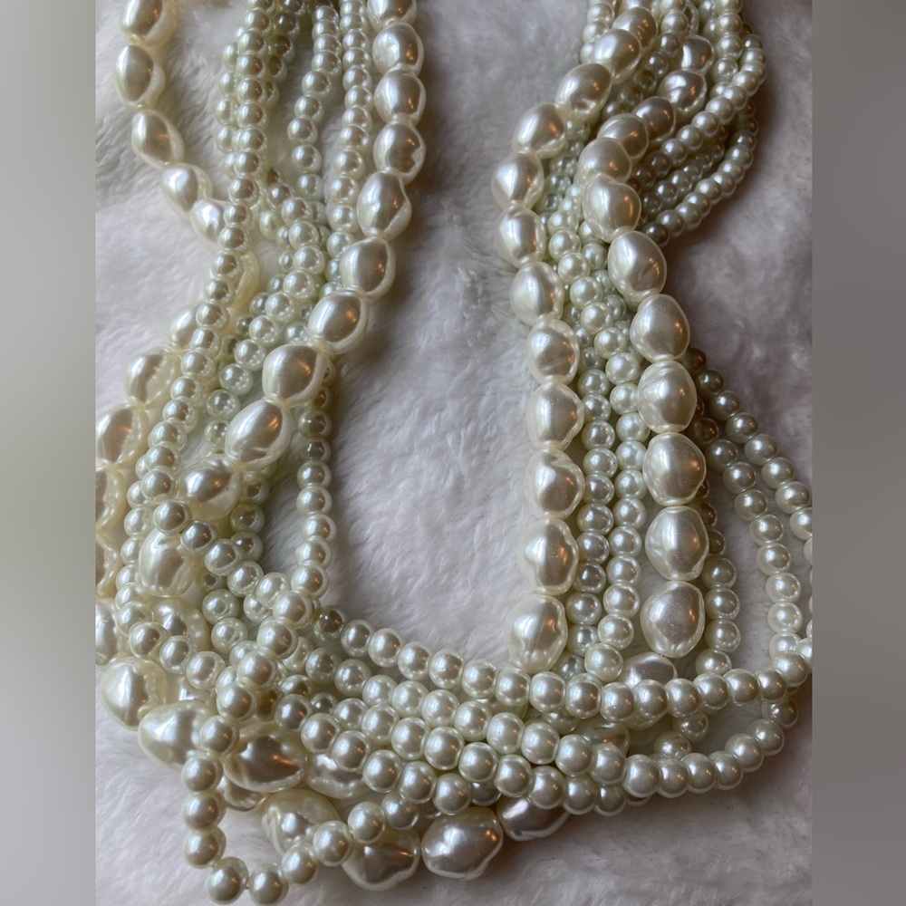 Sugarfix Multi Strands Faux Pearls Necklace